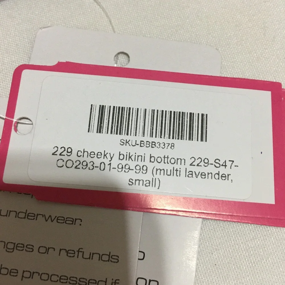 Wicked Weasel 229 Cheeky Bikini Bottom Small Multi Lavender NWT